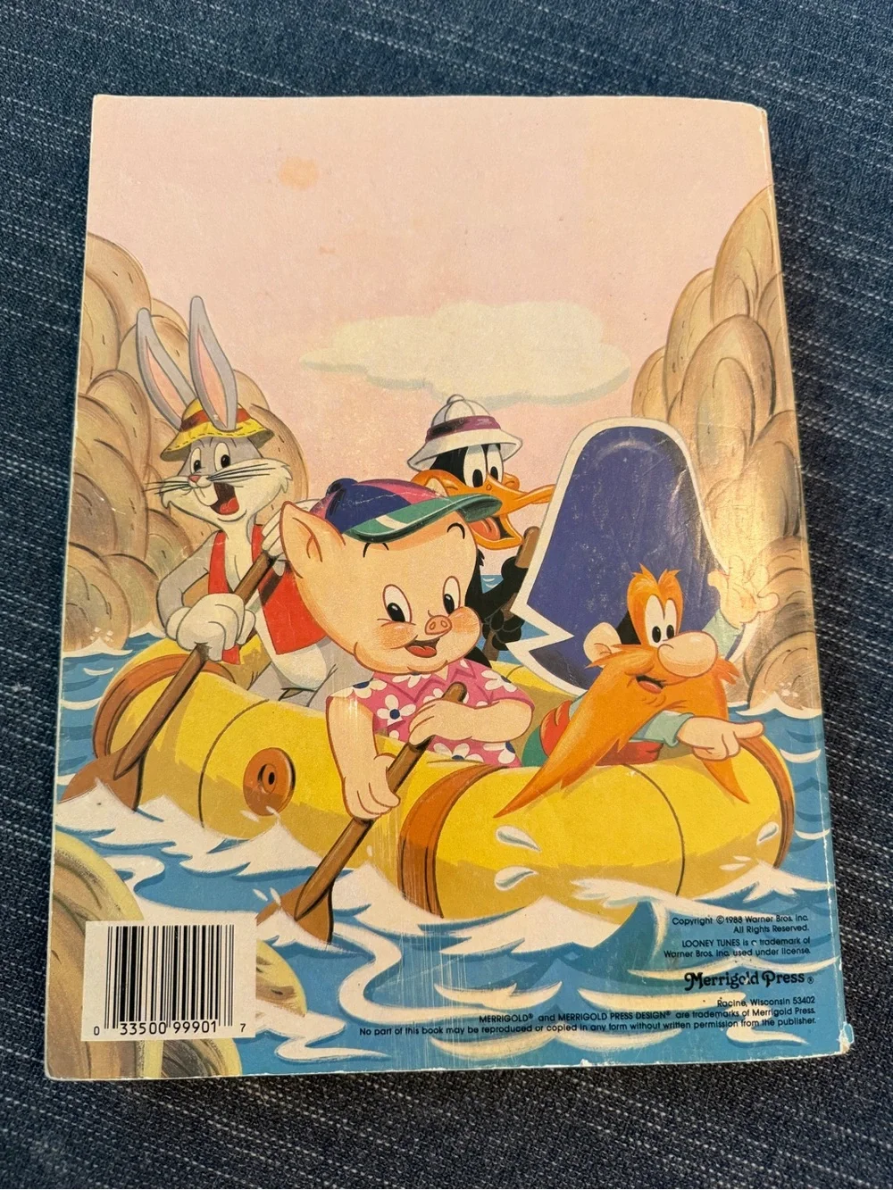 Vintage 1988 Looney Tunes Activity Book Bugs Bunny Daffy Porky Sam